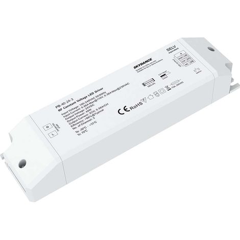 Alimentatore Dimmerabile CV 24V 40W 3 Canali Con Telecomando RF 2.4G Per Striscia Led 12V PB-40-24-3 (1/3)