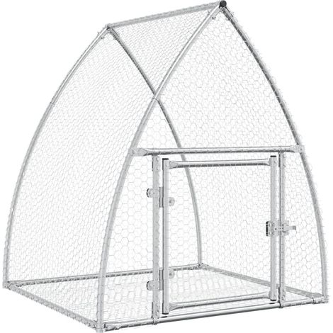 Cage à lapin argenté 100 x 105 x 120 cm acier galvanisé Argent