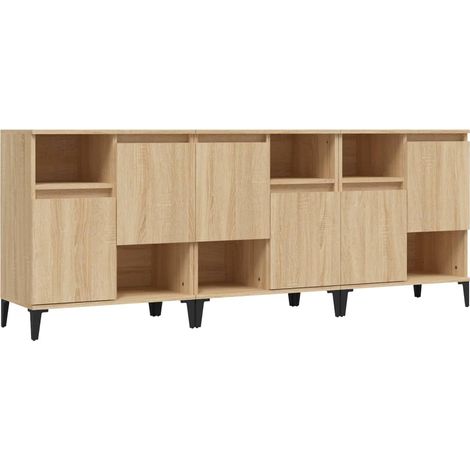 Aparador-cómoda-mueble-organizador-cocina-salón-3-piezas-sonoma-60x35x70cm-madera-ingeniería-marrón-020037098