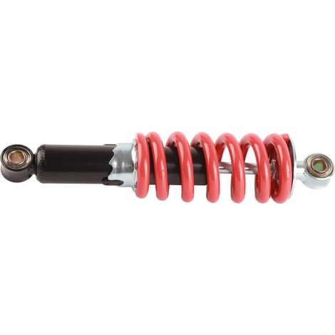 Hinterradstoßdämpfer – 250 mm – Für 70 bis 125 cm³ Pitbikes, Dirtbikes und ATVs – Tragfähigkeit: 454–544 kg – Metall – Rot und Schwarz (1/5)