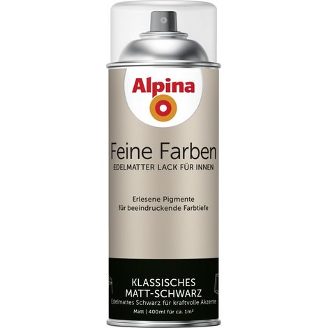 Alpina Feine Farben Sprühlack Schwarz Matt 400 ml Sprühlacke (1/3)