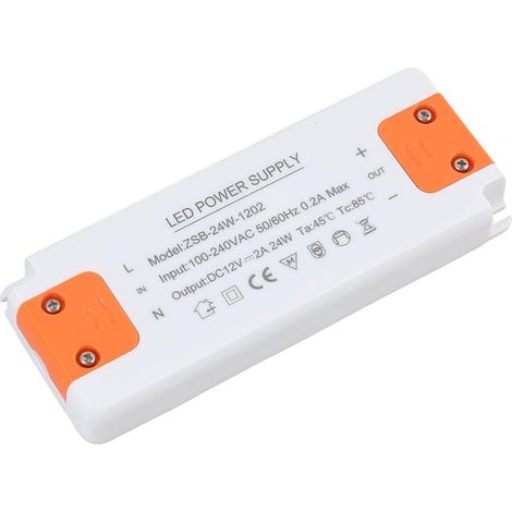 Transformateur 220V 12V LED, Alimentation LED 24W 2A, Driver AC DC 100-240V pour G4, GU5.3, MR11, MR16, Convertisseur de Tension Constant pour Lampes, Éclairage Domestique (1/5)