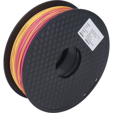 Filament Soie 1,75mm Or et Rouge Pourpre Brillant PLA Anti-Bourrage, Bobine 1kg pour Imprimante 3D (1/5)