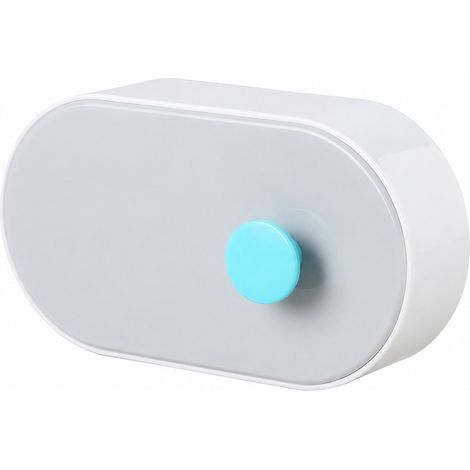Porte-savon mural, couvercle rabattable anti-poussière, boîte à savon de douche, gris nordique, 18 cm (1/4)