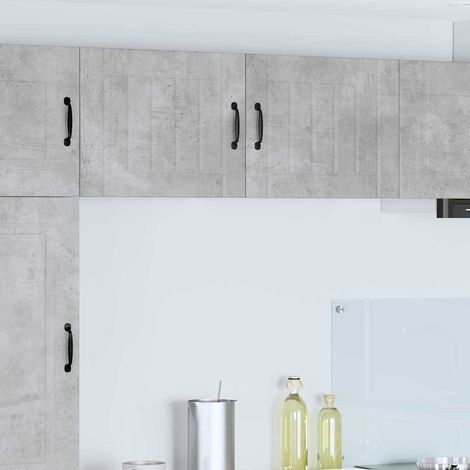 Wall Cabinet LUCCA 2 pcs Concrete Grey Engineered Wood vidaXL