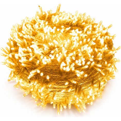 Guirlande Lumineuse LED Jaune 800 LED sur Secteur, Étanche pour Extérieur, Décoration de Noël (1/5)