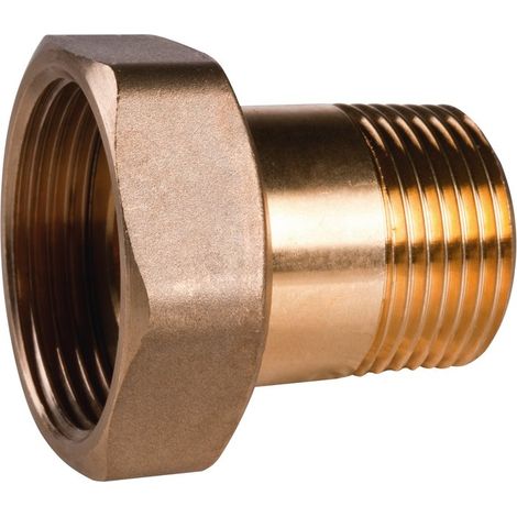 Raccord laiton 2 pièces à porter plate femelle écrou libre 1-1/4" (33/42) - Mâle 1" (26/34) - Thermador (1/3)