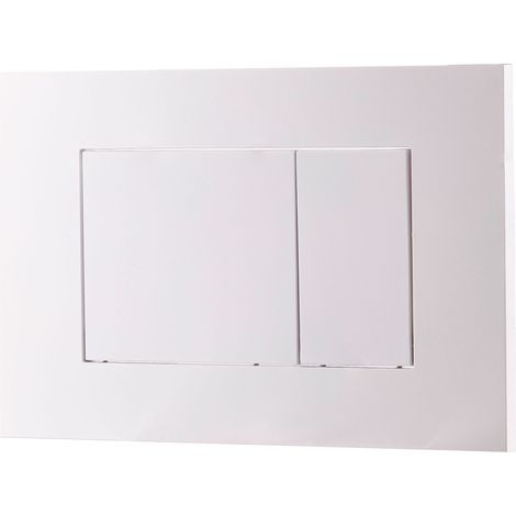 Plaque de déclenchement double volume dim. 246x165x10mm pour bâti-support 734901 NOYON ET THIEBAULT finition blanche (1/5)