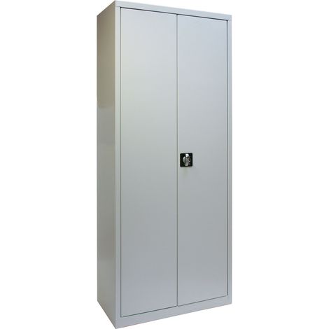 Aktenschrank Büroschrank Stahlschrank Werkzeugschrank Schrank 2-türig Lichtgrau (1/3)