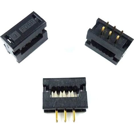Connettore IDC maschio 6 vie da flat/ circuito stampato