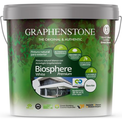 Pintura Ecológica EXTERIOR Base Cal BIOSPHERE Blanco 15L (1/4)