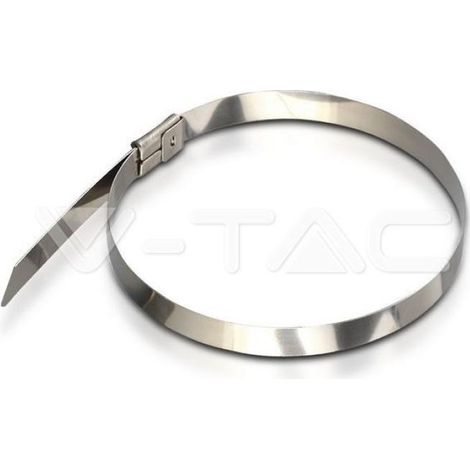 Brida de acero inoxidable V-TAC de 4,6 x 250 mm (paquete de 100) (1/4)