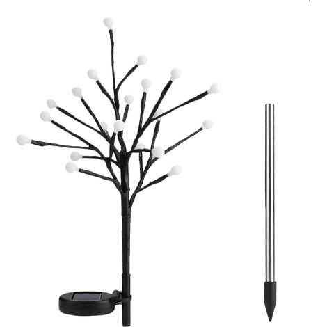 Lampe d'extérieur solaire LED blanc chaud étanche pour arbre, jardin, villa, pelouse, décoration lumineuse (1/5)
