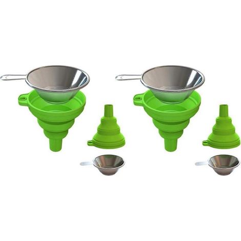 4 entonnoirs à filtre en métal pour résine UV + 4 entonnoirs en silicone jetables pour imprimante 3D ANYCUBIC Photon DLP SLA (Pièces détachées)