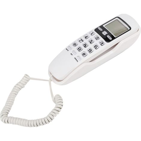 KX T888CID Affichage de l'identité de l'appelant Téléphone domicile-bureau (Ligne téléphonique britannique avec couleur aléatoire) (Blanc) (1/5)