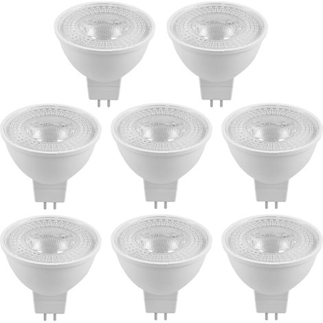 Lot de 8 Ampoule GU5.3 LED 3000K, Ampoule 12V 5W Spot LED (1/5)