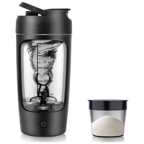 Ce shaker à protéines électrique est fabriqué en Tritan, est sans BPA, étanche, possède un moteur silencieux, une longue durée de vie de la batterie, est facile à nettoyer, a une capacité de 650 ml (1/5)
