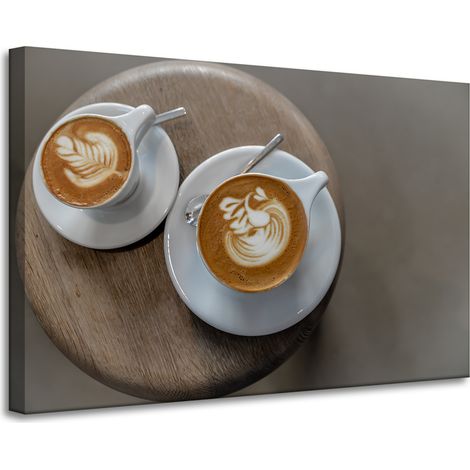 Stampa su tela "Tazze da caffè in cucina" 90x60 cm