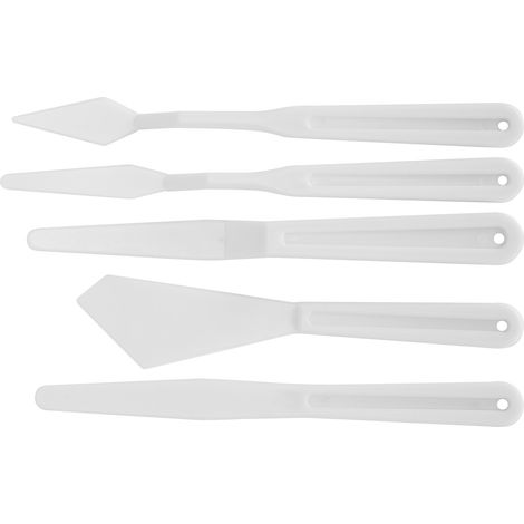 5-teiliges Set aus Kunststoff-Künstlerpaletten, tragbarer Spachtel für Ölmalerei, Malwerkzeug-Zubehör (1/5)