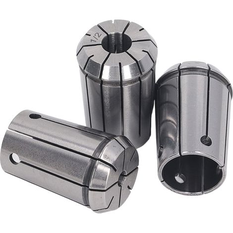 Jeu de pinces élastiques OZ25 pour fraiseuse CNC haute précision, robustes (1/2, 1/4, 1/8) avec clé. (1/5)