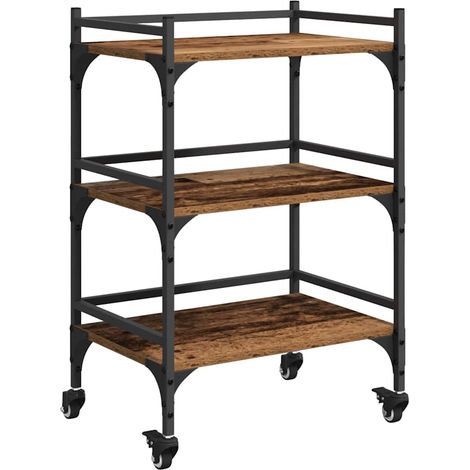 Chariot de cuisine Bois Ancien 50 x 35 x 75,5 cm CFW448934 (1/5)