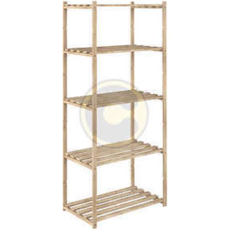 SCAFFALE IN PINO BASICO 5 RIPIANI 65X40XH171 CM