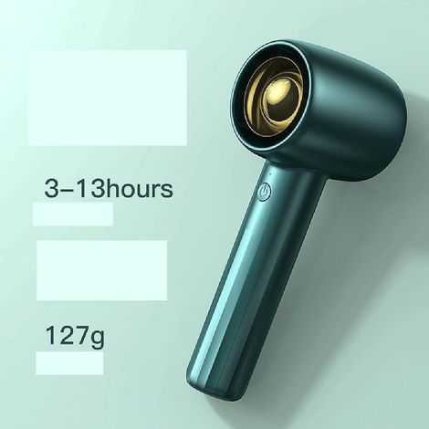 (vert) Ventilateur Portable, Mini Ventilateur Turbo Personnel Rechargeable Par Usb Avec 3 Vitesses Rglables Et Base De Bureau, Ventilateur De Poch (1/5)