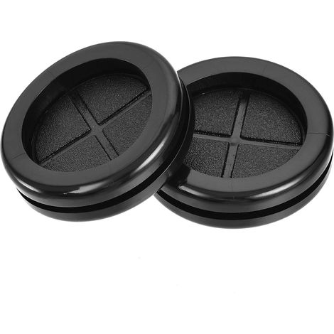 Gummi-Kabeldurchführungen – 4er-Pack – Flexibel, Schwarz – Doppelseitiger Kabelschutz – Für Haushalt, Büro und Industrie – 42 mm Durchmesser (1/5)