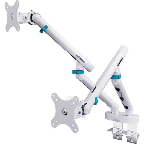 Dual Design Monitor Mount - 2x 35inch - 2x 10kg - Mechanical Spring - VESA 75x75 - 100x100 - White (1/3)