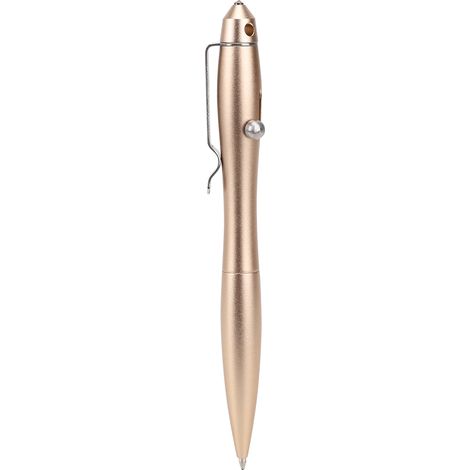 Stylo bille tactique 0,5mm or avec brise-vitre en tête d'acier au tungstène, outil de survie extérieur et défense. (1/5)