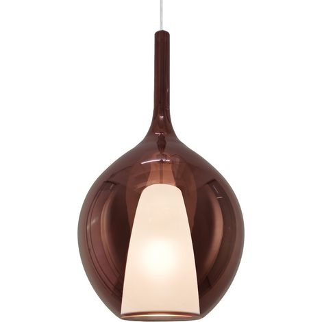Ideal Lux KALIQUE Suspension globe en cuivre de 28 cm, 1 douille E27 (1/2)