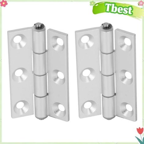 Tbest charnière plate de porte Charnière Plate en Aluminium Durable 2 Pièces avec Lisse pour des Performances auto kit (1/5)