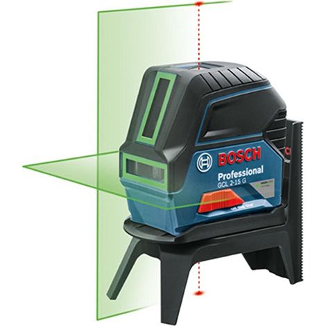 Laser combinato GCL 2-15 G Professional di Bosch in un set con valigetta da artigiano