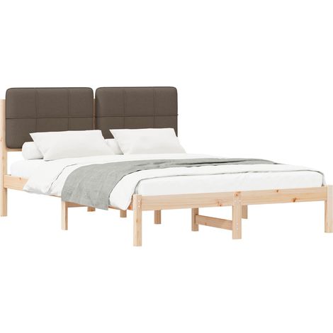 Maison Exclusive - Estructura de Cama con Cabecera Tapizada Taupé