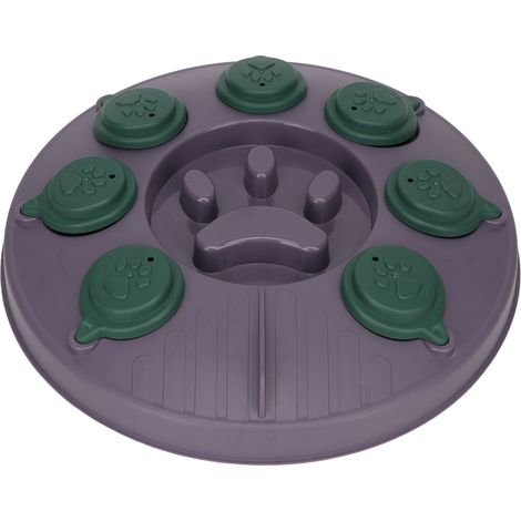 Jouet interactif pour chien avec distributeur de friandises à alimentation lente, idéal pour l'entraînement du QI et la stimulation cérébrale des chiens et chats. (1/5)