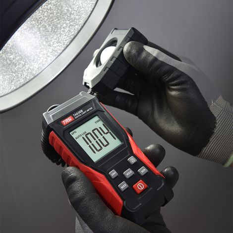 TASI Luxmètre numérique d'éclairement avec fonction d'enregistrement, écran LCD, plage de mesure de 0 à 200 000, testeur de capteur flexible pour photographie de plantes intérieures et extérieures. (1/5)
