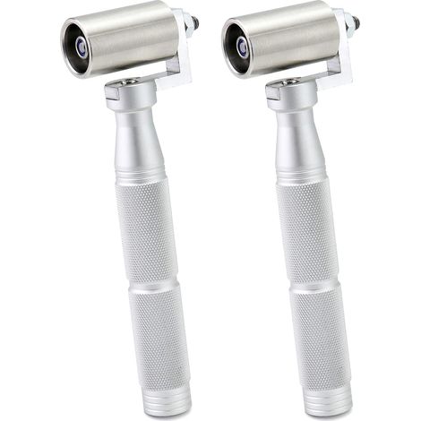 Rouleau plat en acier inoxydable pour la peinture et le bricolage (2 rouleaux de 3,8 cm). (1/5)