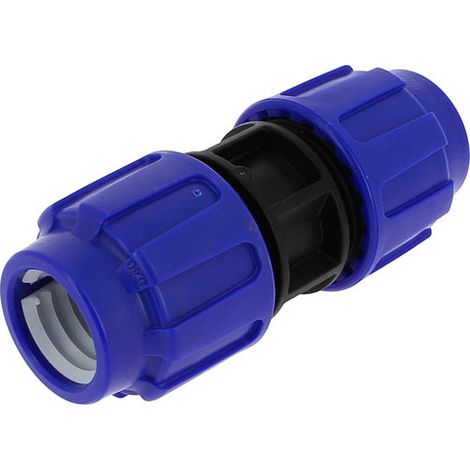 Raccord PE à compression 16 bars Ø40 – Jonction polypropylène résistante aux UV – Pour distribution d'eau potable et fluides sous pression