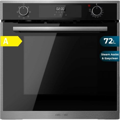 Cecotec Horno Multifunción Integrable 60cm Bolero Hexa M226000 Edge A. 2800W, 72L, 7 Funciones, Modo Grill, Fan Assisted Grill
