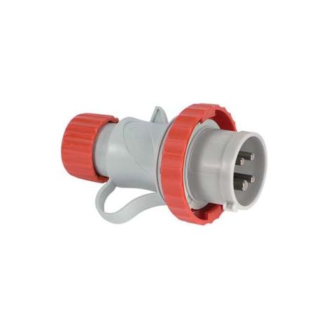 SPINA INDUSTRIALE VOLANTE ROSSA 3P+N+T IP67- - 16A colore rosso 70165V - 2 pezzi FANTON