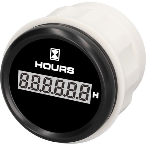 Compteur Horamètre Numérique 52mm 0-99999,9H Cadran Noir Rétroéclairage 7 Couleurs Étanche IP67 DC 9-32V pour Bateau Marin (1/5)