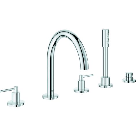Grohe Atrio combinaison de baignoire à 5 trous, 2 consommateurs, poignées de porte, Coloris: chrome - 19922003 (1/5)