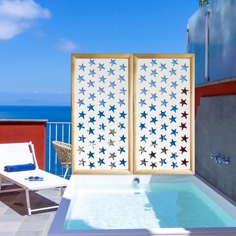 STARFISH - Moduli Decorativi in Legno e PVC - Colore: bianco - Misura: 47x94 cm (1/4)