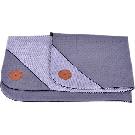 Tapis/couvre-lit matelassé gris Dante 100 cm x 70 cm (1/5)