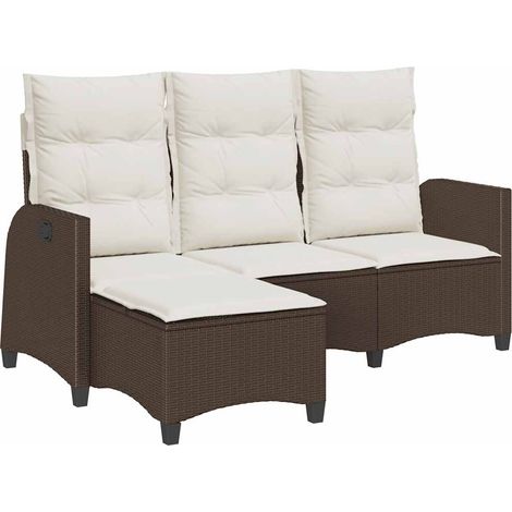 Maison Exclusive - Gartensofa mit Liegefunktion Kissen L-Form Bra