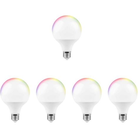 Ampoule LED Connectée WiFi E27 11W G95 RGBW (Lot de 5) - SILUMEN (1/5)