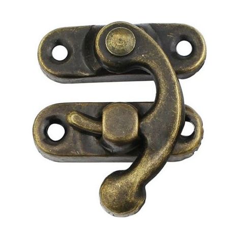 Lot de 20 loquets et verrous en bronze antique avec bras oscillant