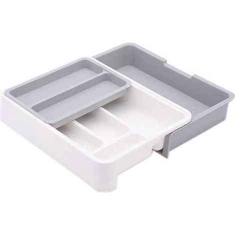 Boîte de tri séparée pour vaisselle, tiroir, organisateur d'étagère de cuisine-A-- (1/5)
