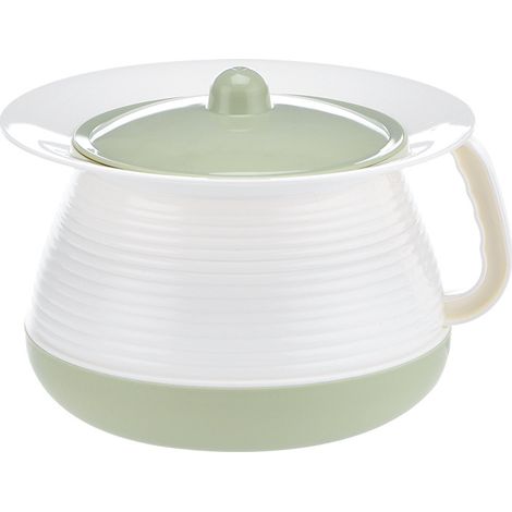 WC per adulti con coperchio, orinatoio portatile, adatto agli anziani, antiodore, 21 x 18 x 14 cm, 1 pezzo (1/4)