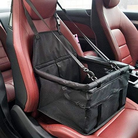 Autositz für Hunde, verstärkter Autositz für Hunde und Katzen, strapazierfähig, tragbar und atmungsaktiv, wasserdichte Tasche, Welpensitz geeignet für kleine und mittelgroße Haustiere (1/5)